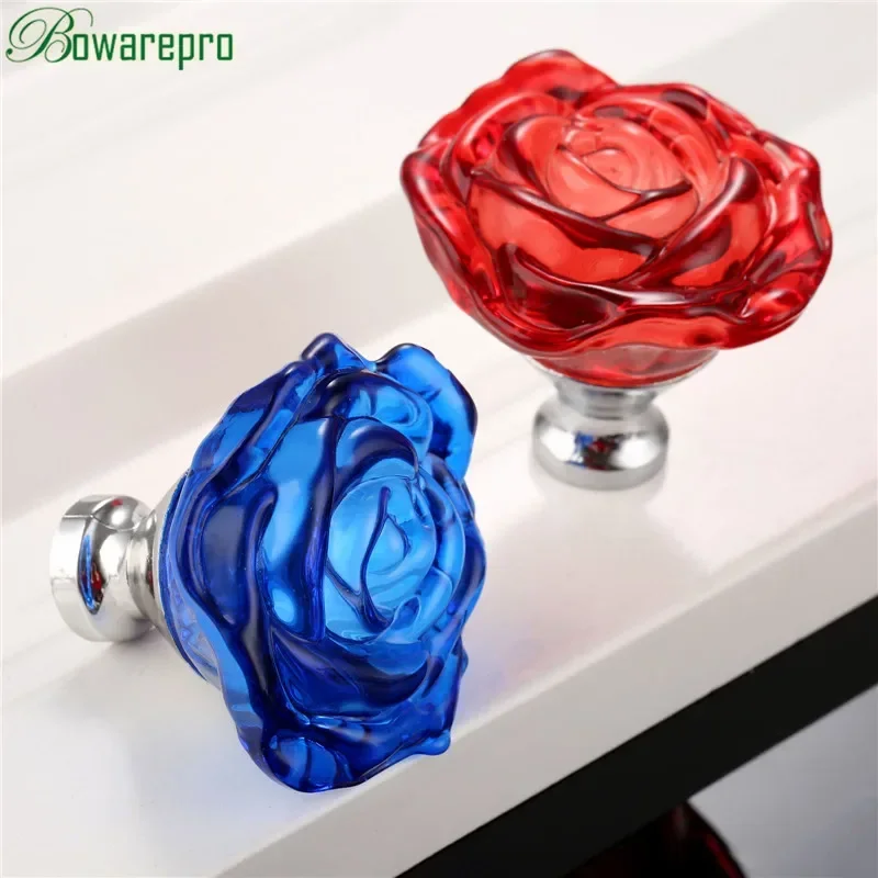 Furniture Hardware Jig - Bowarepro 50Mm Crystal Rose Glas Handvat
