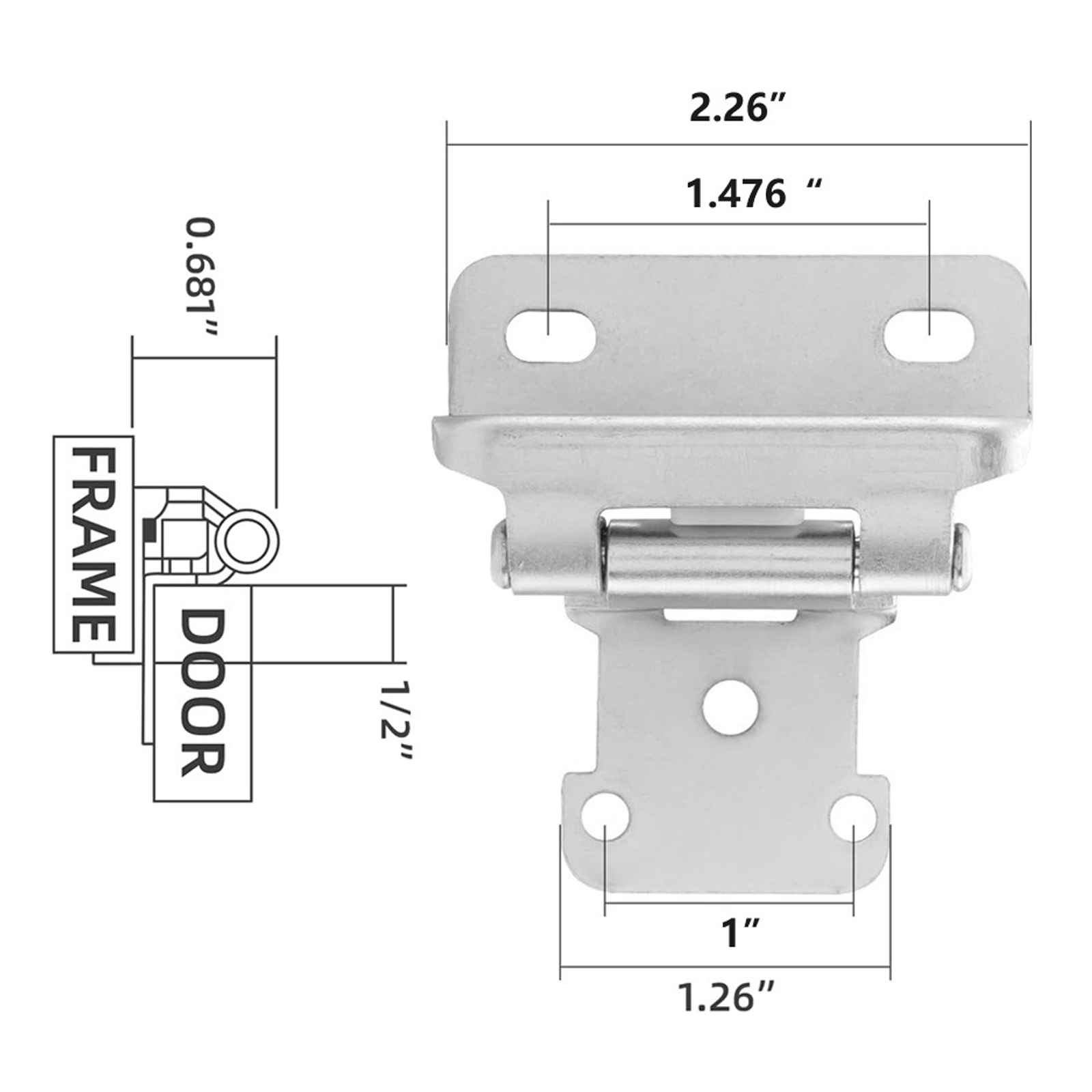 2 Stuks Metalen Deur Scharnier - Cabinet Hinge Overlay recensie en prijs
