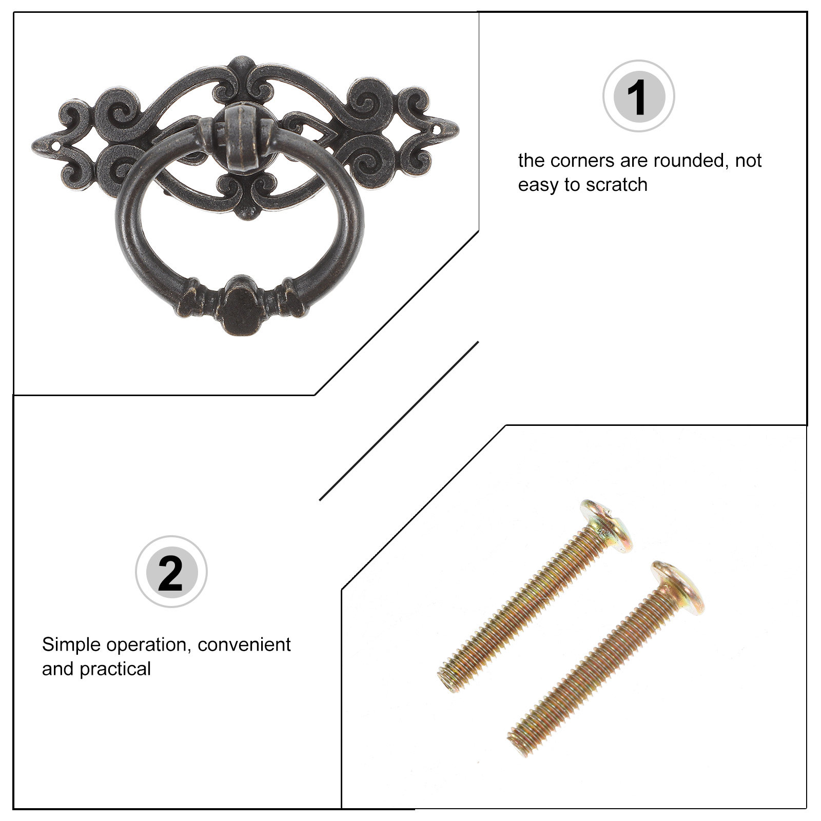 6 stuks kastdeurknoppen, retro - Furniture Hardware Drop Pulls recensie en prijs
